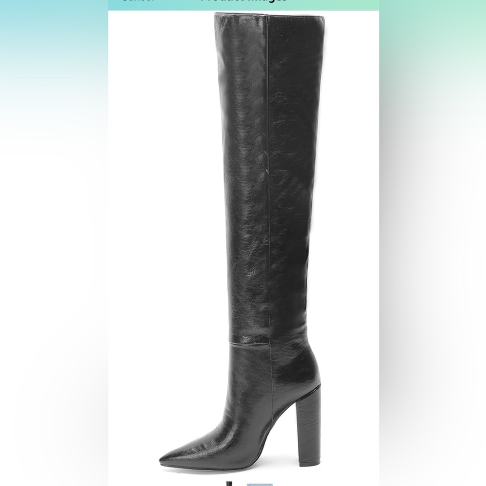 Women’s knee high pointed toe boots